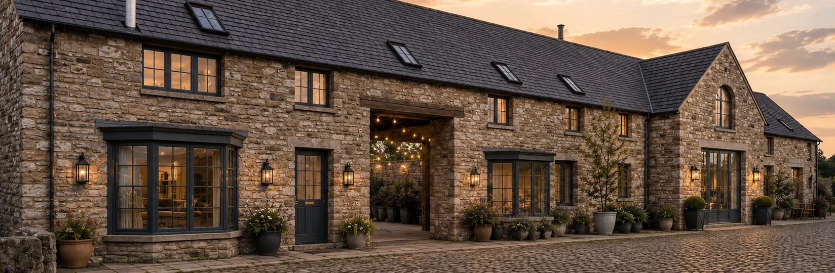Proposed front elevation of the Eden Hill barn conversions